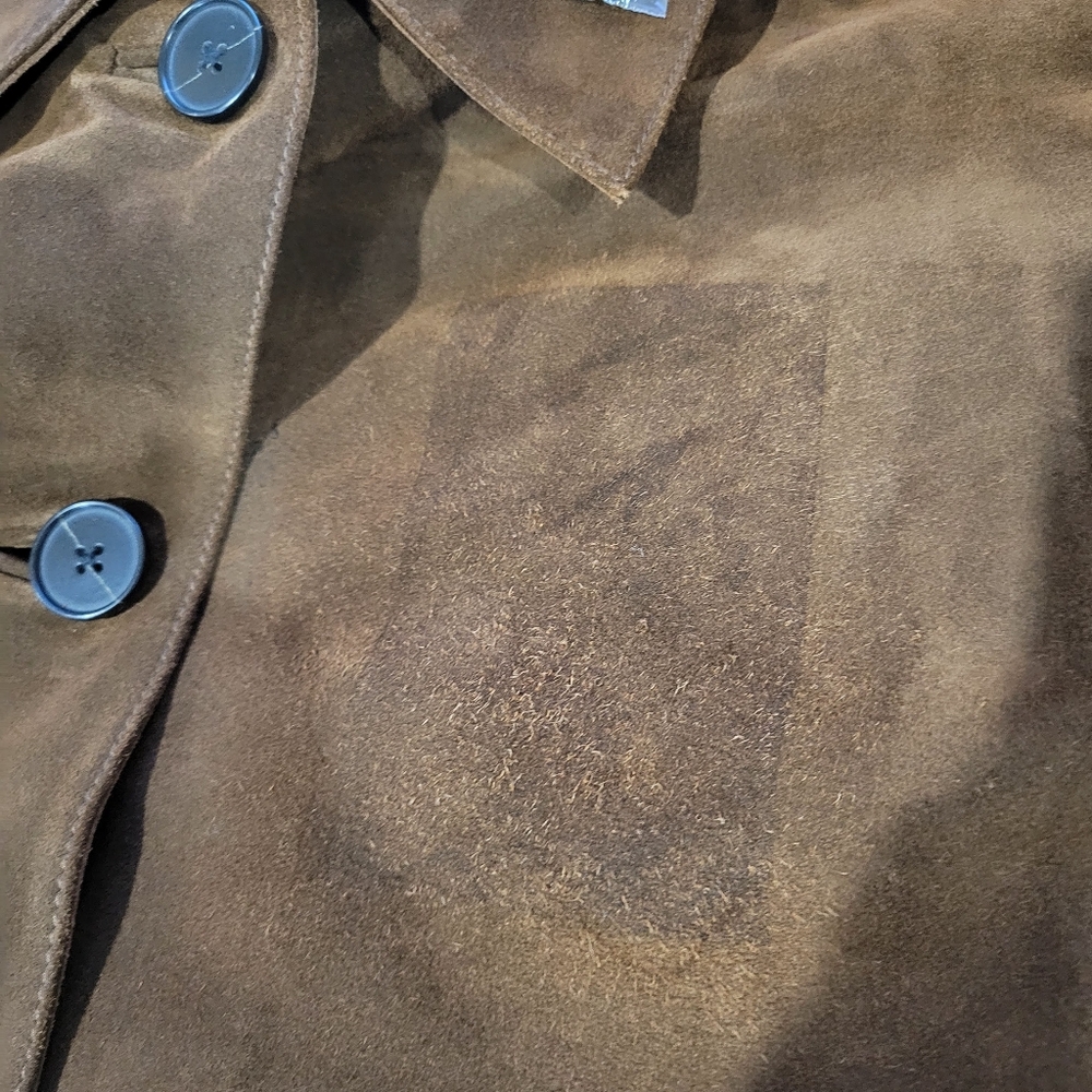 Madewell Boxy-Crop Jacket in Suede **Flawed NWT Espresso - Picture 7 of 9